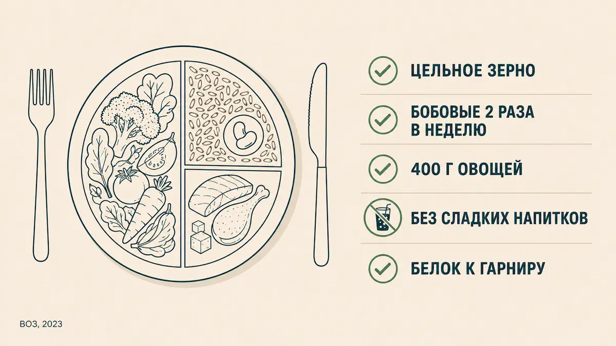 Чек-лист улучшения углеводной части рациона как улучшить качество углеводов: правило тарелки и цельное зерно