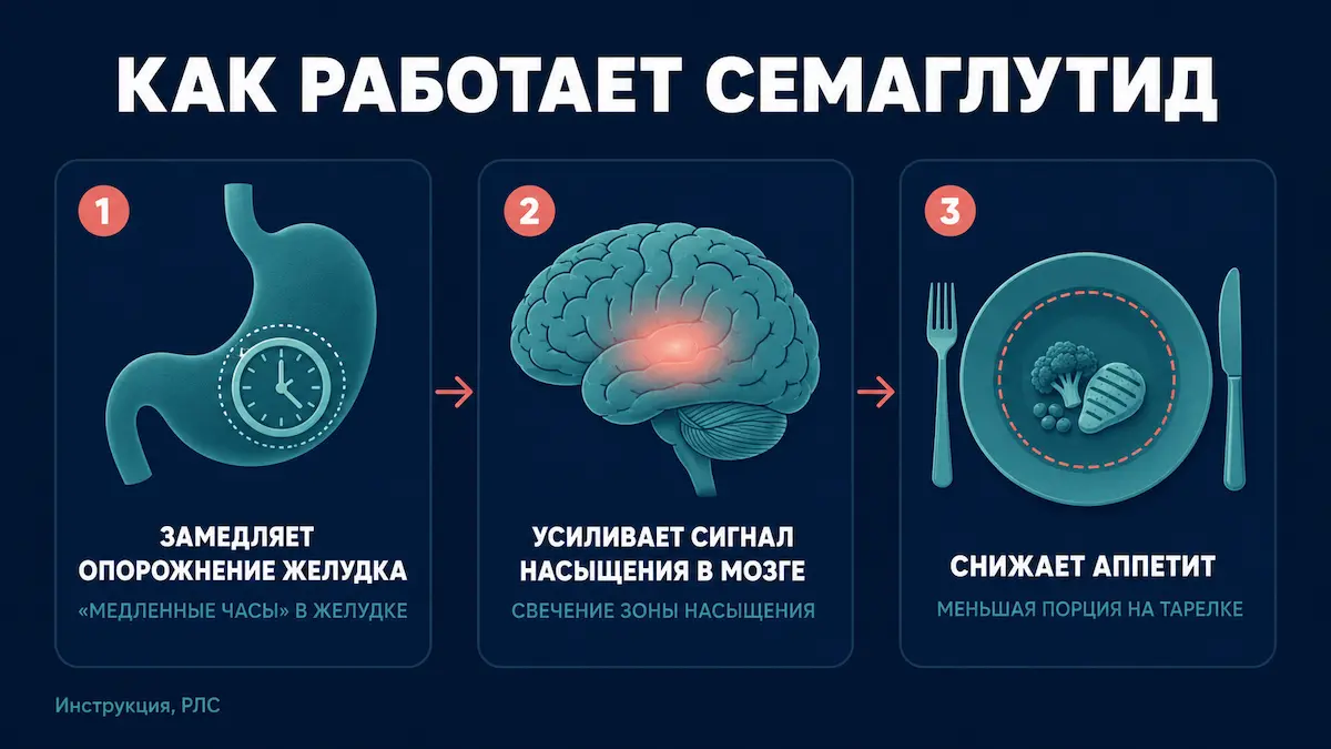как действует семавик: механизм ГПП-1 и снижение аппетита