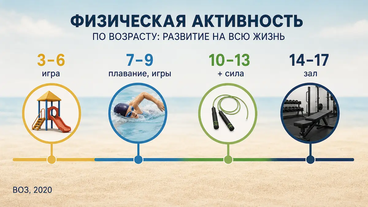 возрастные группы: спорт для похудения детей от 3 до 17 лет