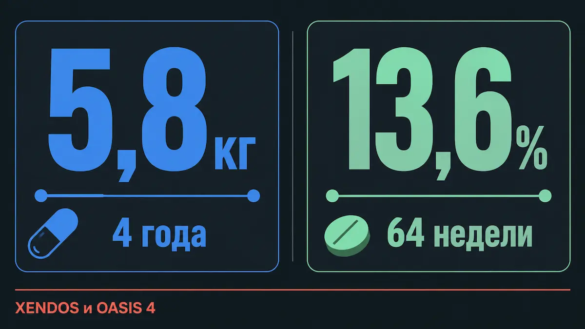 таблетки для похудения: эффективность в исследованиях XENDOS и OASIS 4