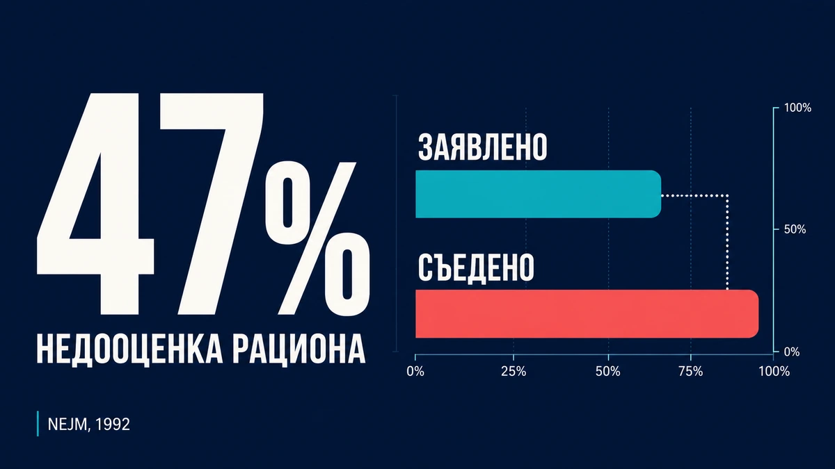 дневник питания: насколько люди недооценивают съеденное за день