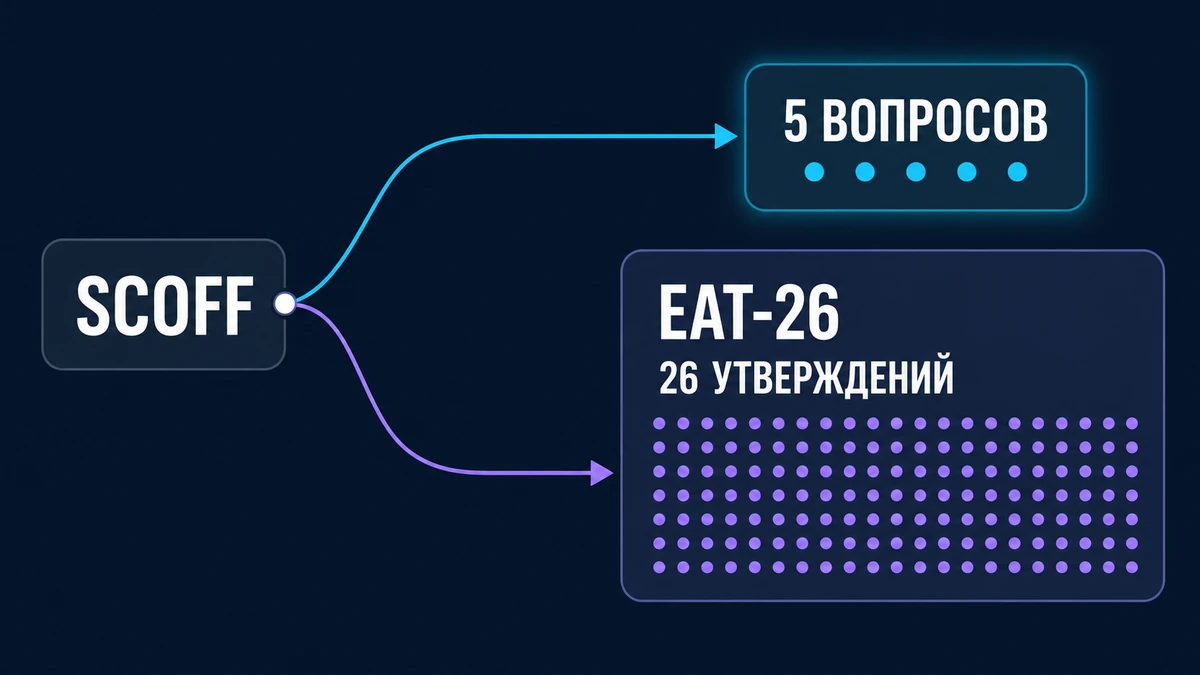сравнение скрининговых опросников SCOFF и EAT-26 при подозрении на РПП