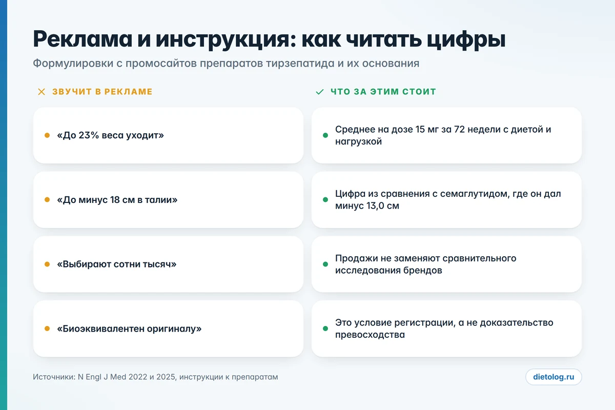 Седжаро: чем обещания рекламы отличаются от текста инструкции к препарату