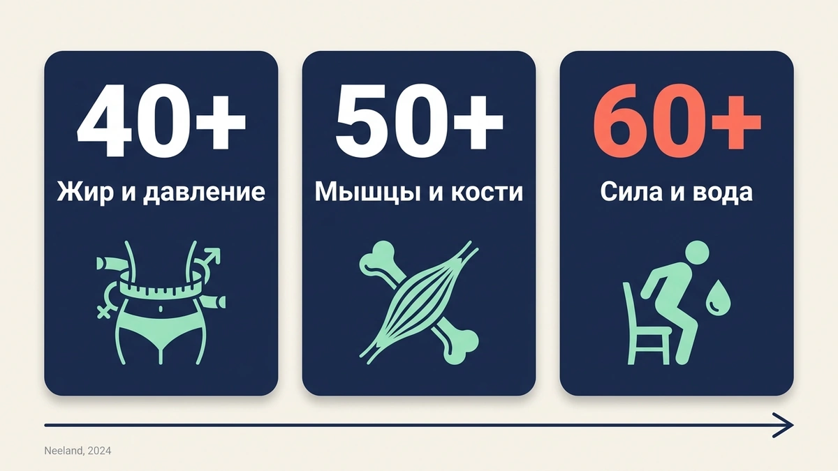 Семаглутид после 40 у мужчин и женщин: главные риски по возрасту — 40+, 50+, 60+